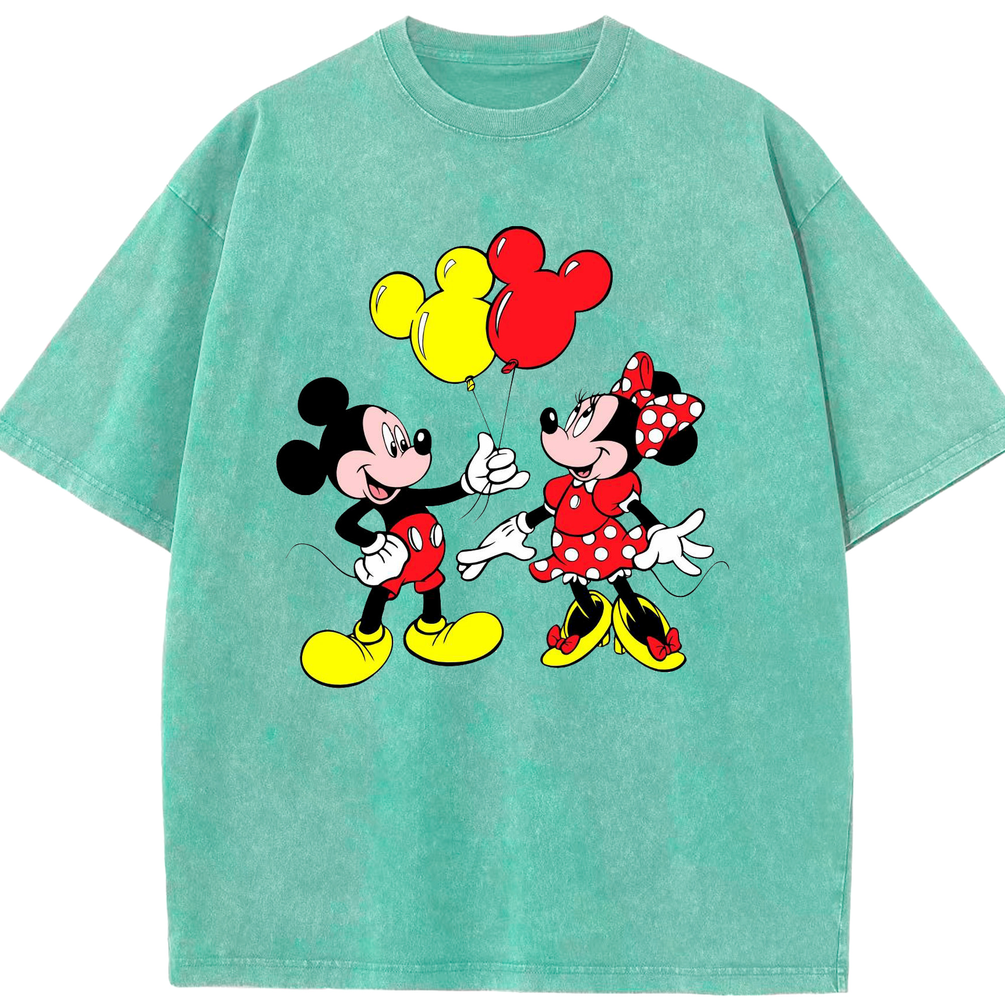 （画像用） ミッキーマウス Mickey Mouse 綿100% ヴィンテージ風 半袖Tシャツ（フロントプリント）